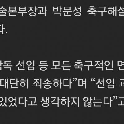 홍명보: "내가 국민을 위해 이렇게 희생하는데 욕만 먹어"